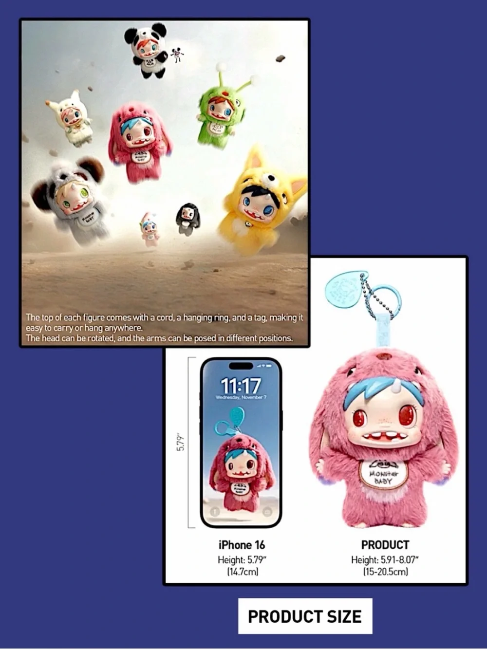Pop Mart Polar Monster Baby Collection Series Plush Pendant Powa - Picture 6 of 16